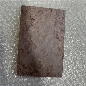 Ultra Thin Natural Slate Veneer Tiles Flexible Stone Sheet