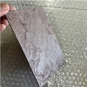 Ultra Thin Natural Slate Veneer Tiles Flexible Stone Sheet