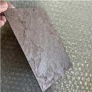 Ultra Thin Natural Slate Veneer Tiles Flexible Stone Sheet