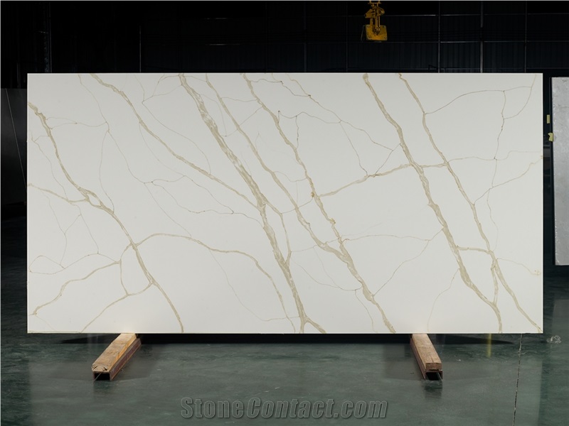 Man Made Stone Calacatta Gold Quartz Slabs 3213