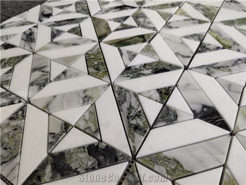 Emeral Green Marble Mosaic Tiles
