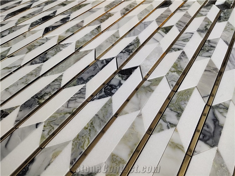 Emerald Jade Marble Mosaic Tiles
