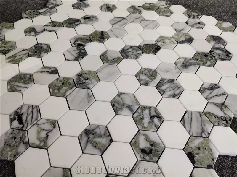 Ice Green Marble Mosaic Tiles