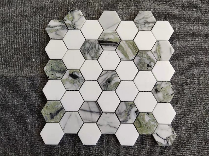 Ice Green Marble Mosaic Tiles