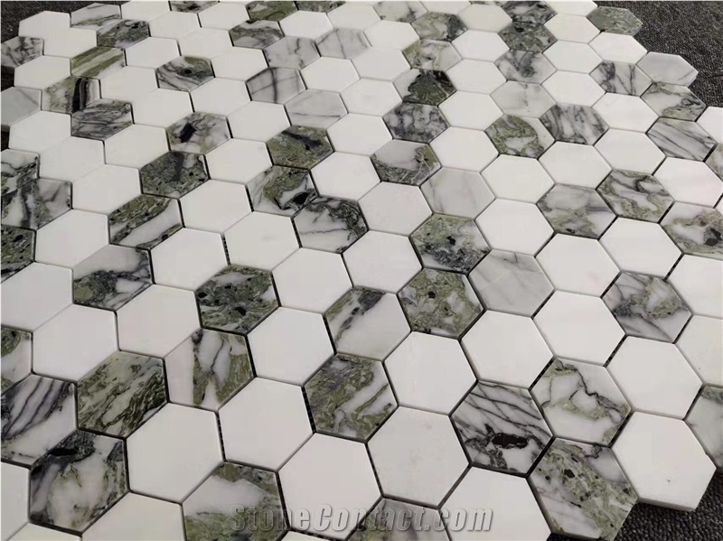 Ice Green Marble Mosaic Tiles