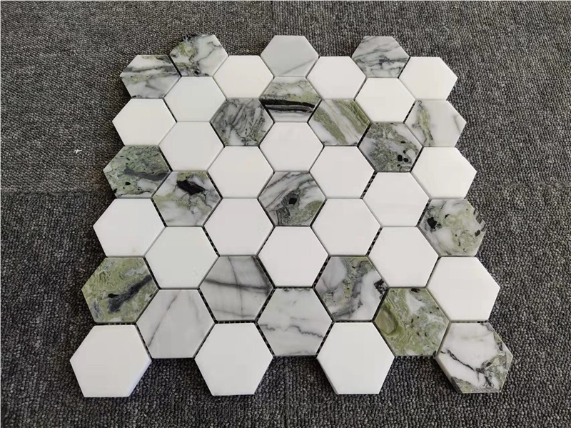 Ice Green Marble Mosaic Tiles