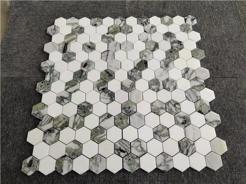 Ice Green Marble Mosaic Tiles