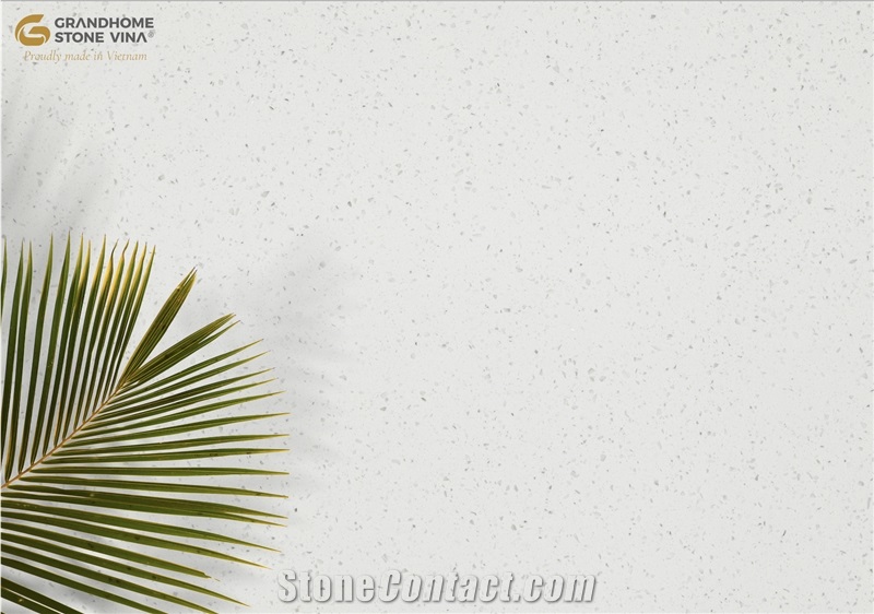 White Sparkle Quartz Slabs GSV 1202
