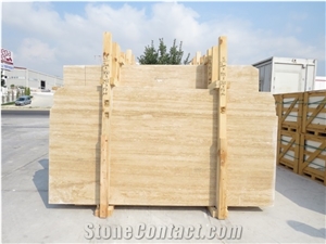 Denizli Light Beige Vein Cut Travertine Slabs Denizli Light Beige Vein Cut Travertine Slabs
