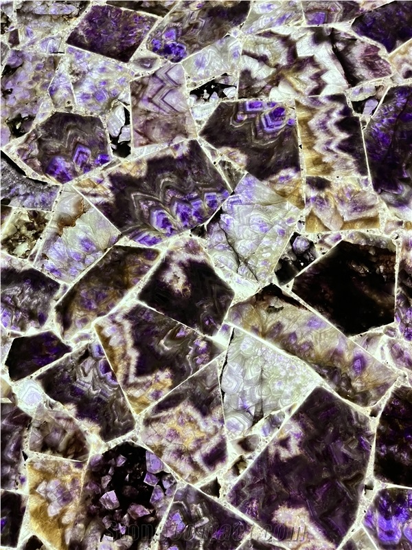 Amethyst Semiprecious Stone Tiles