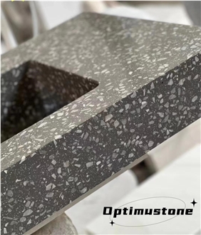Optimustone Terazzo Commercial Counters,Prefabricated Solid Basin