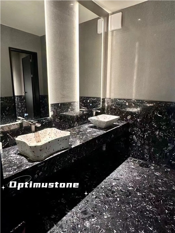Optimustone Terazzo Commercial Counters,Prefabricated Solid Basin