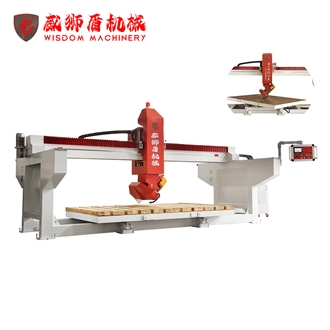 PLC Stone Cutting Machine For Marble Granite 45 Degrees Tilt Cutting