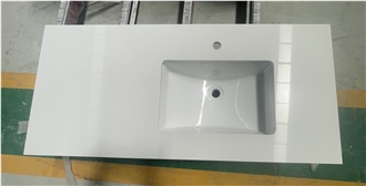 Artificial Pure White Quartz Vanity Tops
