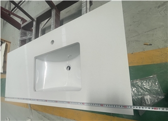 Artificial Pure White Quartz Vanity Tops