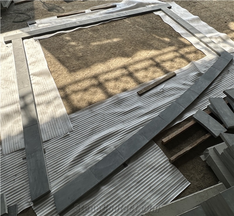 5Cm Sandblasted Basalt Floor Tiles
