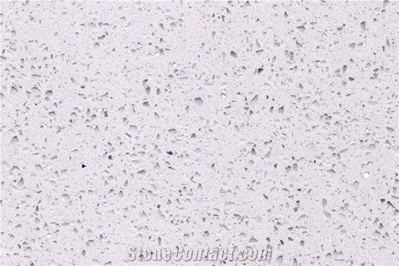 Engineered Stone Quartz Diamond White Slabs