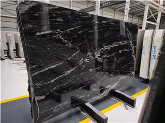 China Cosmic Black Royal Ballet Black Granite Slabs