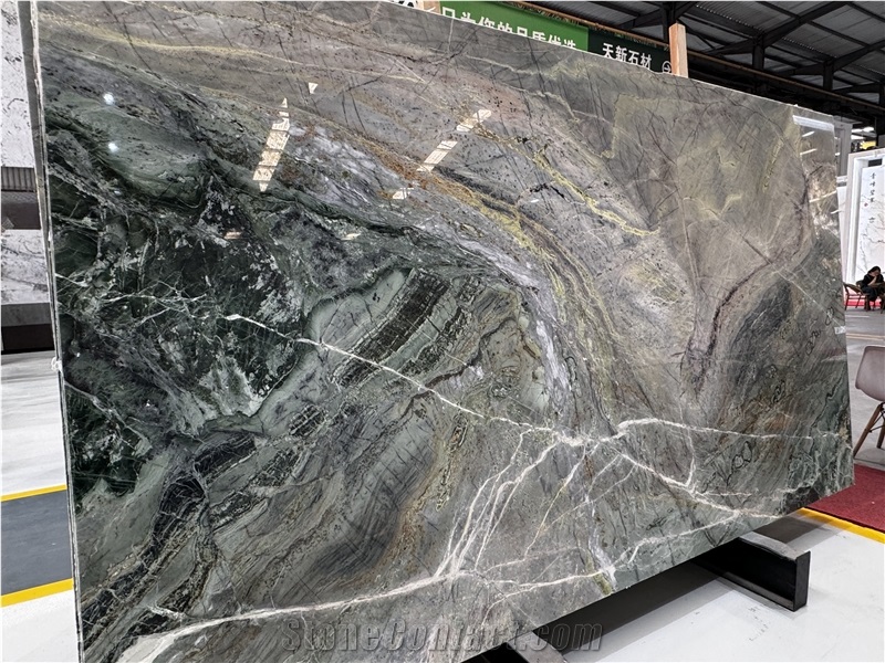 Green Silk Jade Marble Slabs