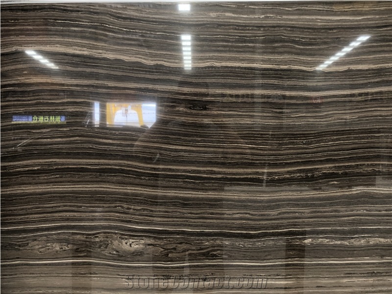 Antique Brown Wooden Obama Wood Marble Slabs For Wall