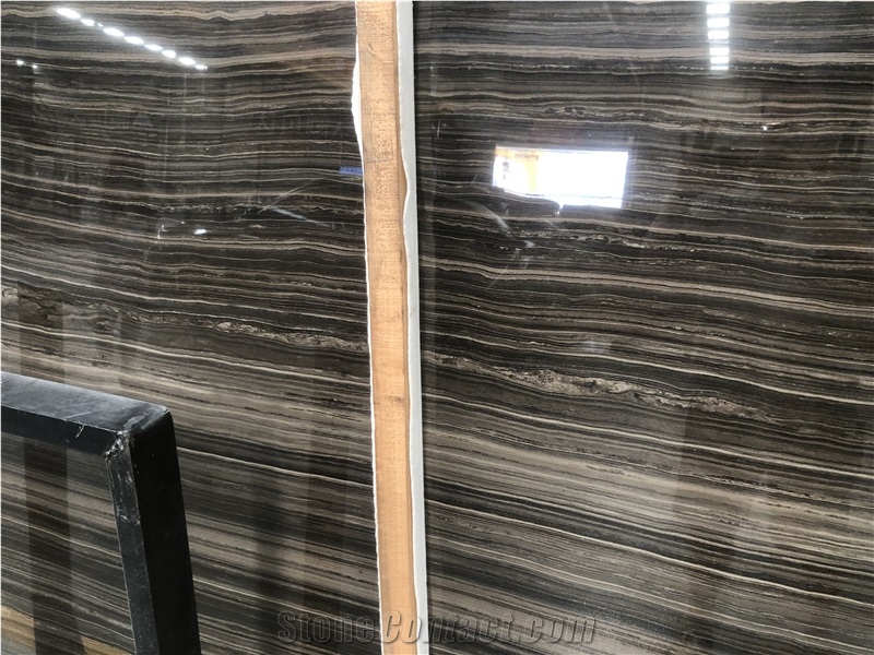 Antique Brown Wooden Obama Wood Marble Slabs For Wall