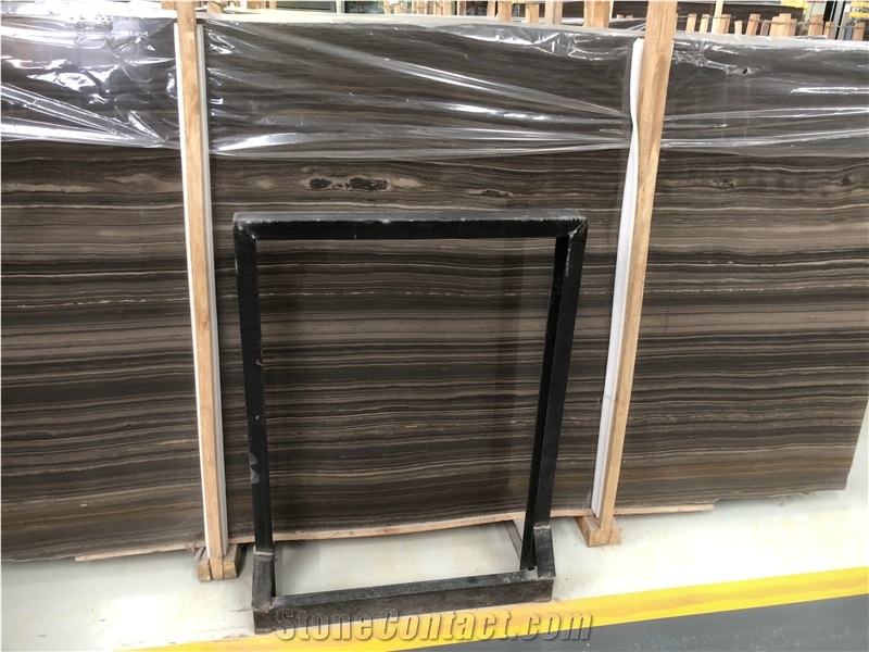 Antique Brown Wooden Obama Wood Marble Slabs For Wall