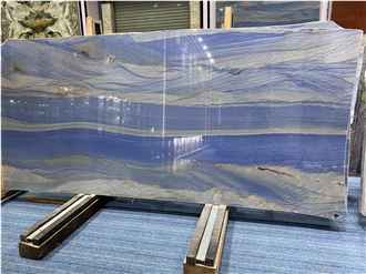 Brazil Blue Azul Imperial Quartzite Slabs For Kitchen