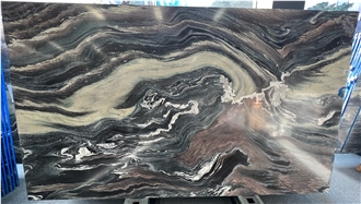 Brazil Explosion Blue Quartzite Slabs For Wall Panel