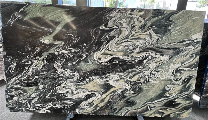 Brazil Explosion Blue Quartzite Slabs For Wall Panel