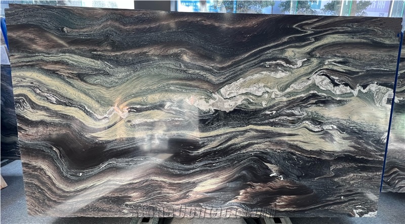 Brazil Explosion Blue Quartzite Slabs For Wall Panel