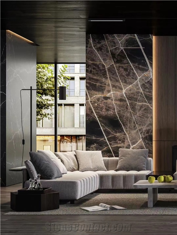 Brown Turkey Bronze Fantasy Marble Slabs For Wall And Floor