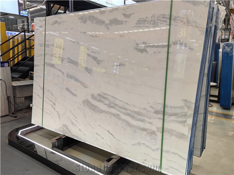 Cheap Star White Marble Slabs With Grey Veins