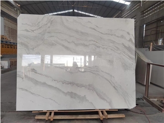 Cheap Star White Marble Slabs With Grey Veins