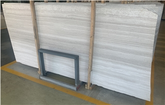 Chenille White Marble White Wood Grain Slabs Tiles