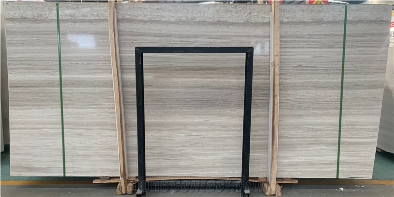 Chenille White Marble White Wood Grain Slabs Tiles