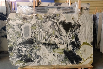 China Ice Green Cold Jade Marble Slabs For Floor And Wall