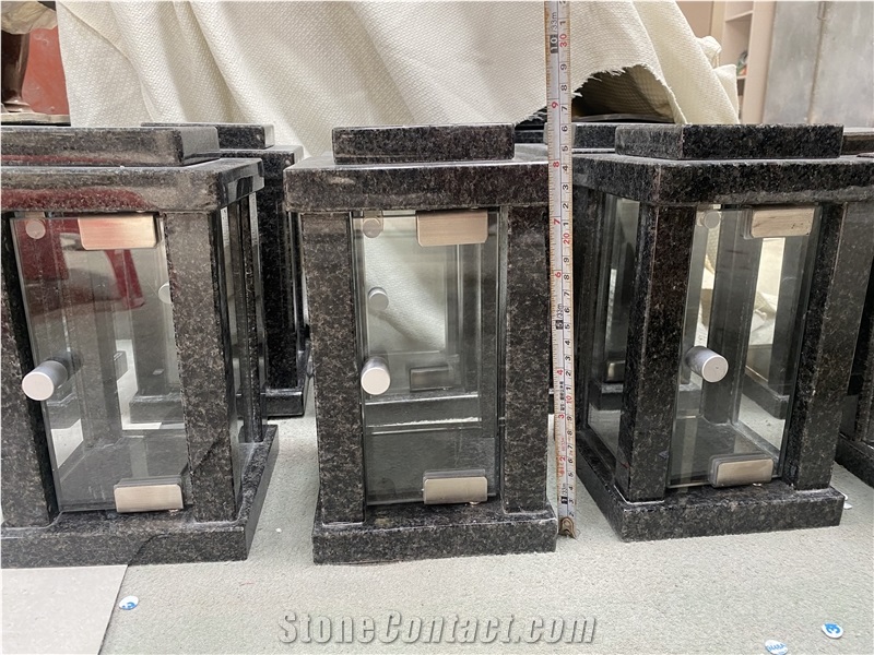 Factory Price Square Granite Memorial Accessories Lantern