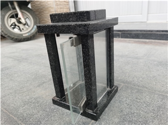 Factory Price Square Granite Memorial Accessories Lantern