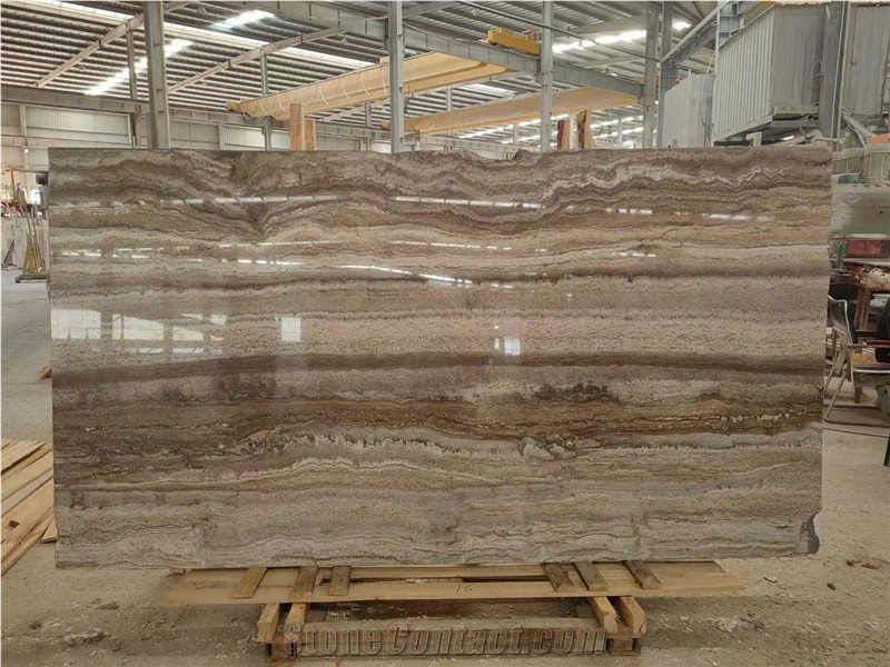 Filled Silver Grey Travertine Slabs For Wall Cladding