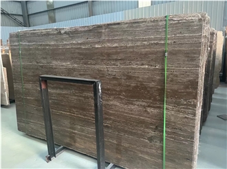 Filled Silver Grey Travertine Slabs For Wall Cladding