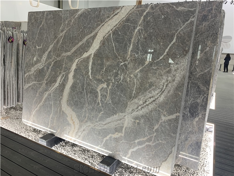 Floor And Wall Use Italy Grey Fior Di Bosco Marble Slabs