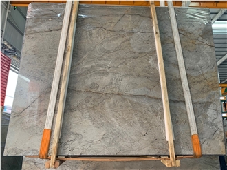 Grey Turkey Silver River Marble Slabs For Flooring