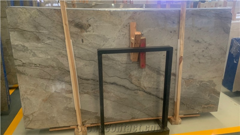 Grey Turkey Silver River Marble Slabs For Flooring