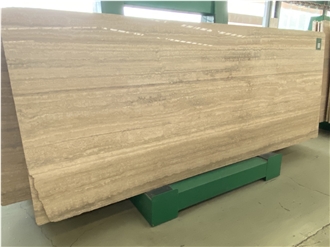 Italian Roman Silver Travertine Slabs For Villa Project