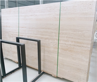 Italy Beige Travertino Classico Roman Travertine Slabs