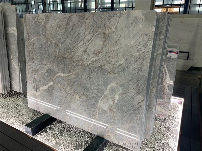 Italy Marmi Grigio Suvereto Grey Fleury Marble Slabs