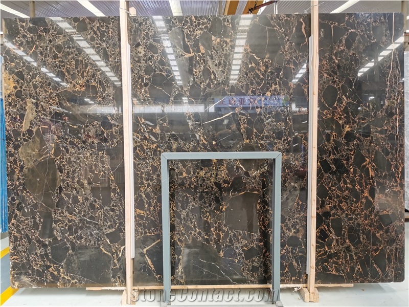 Polished Athens Portoro Marble Slabs For Wall And Floor