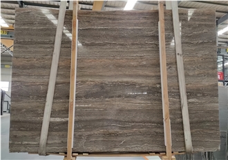 Polished Kashan Silver Travertine Slabs For Wall