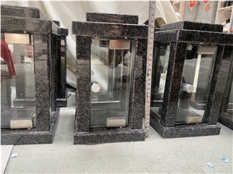 Round And Square Granite Monumental Lantern For Tombstone