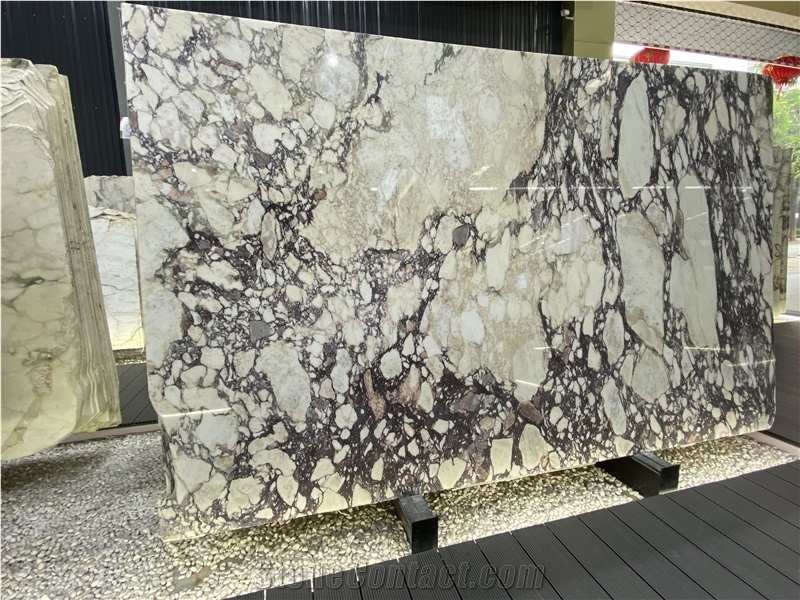 White Italian Calacatta Viola Marble Slabs For Indoor